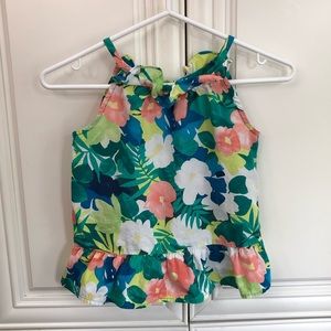 Gymboree girls ruffled tank top